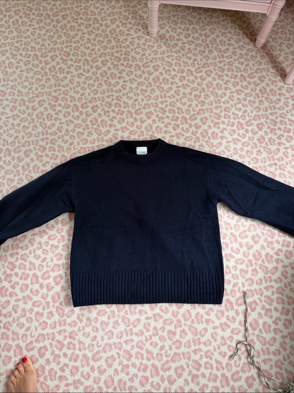 H&M premium wools and cashmere navy Sweater